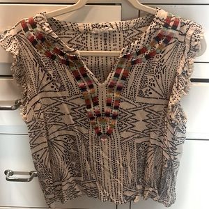 Embroidery top. Purchased at boutique.
